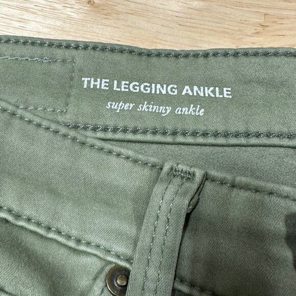 AG Adriano Goldschmied NWT The Legging Ankle Super Skinny Olive Green Size 24 - Picture 6 of 12